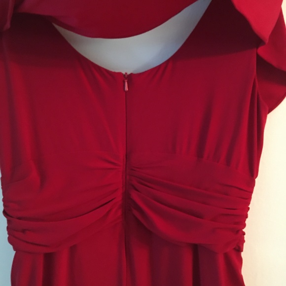 Badgley  Mischka  red evening gown, NEW, size 10 - Picture 3 of 8